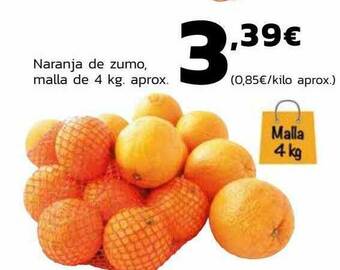 Supermercados Lupa Naranja De Zumo oferta