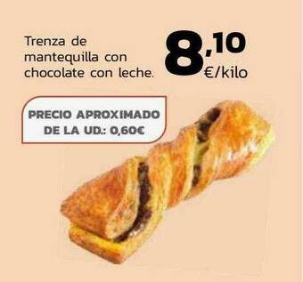 Supermercados Lupa Trenza De Mantequilla Con Chocolate Con Leche oferta