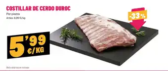 AhorraMas Costillar de cerdo duroc oferta