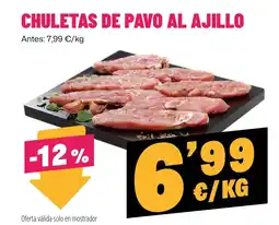 AhorraMas Chuletas de pavo al ajillo oferta