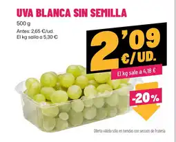 AhorraMas Uva blanca sin semilla oferta