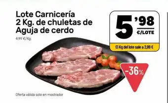 AhorraMas Lote Narnicería 2kg. De Chuletas De Aguja De Cerdo oferta