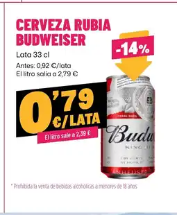 AhorraMas BUDWEISER Cerveza rubia oferta