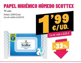 AhorraMas SCOTTEX Papel higiénico húmedo oferta