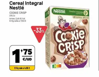 AhorraMas Cereal Integral Nestlé Cookie Crisp oferta