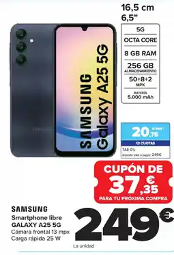 Carrefour SAMSUNG Smartphone libre GALAXY A25 5G oferta