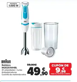 Carrefour BRAUN Batidora MQ5251WHBL oferta