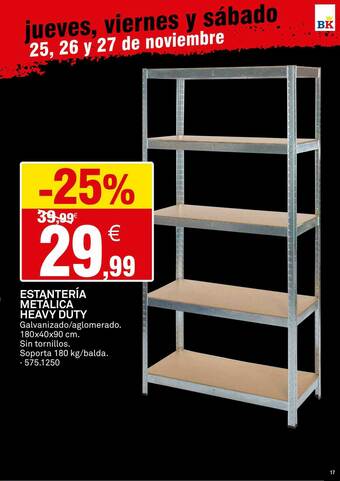 Bricoking Estantería Metalica Heavy Duty oferta