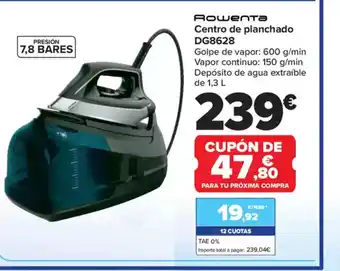 Carrefour ROWENTA Centro de planchado DG8628 oferta