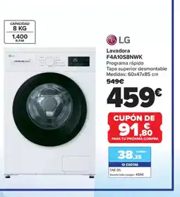 Carrefour LG Lavadora F4A10S8NWK oferta