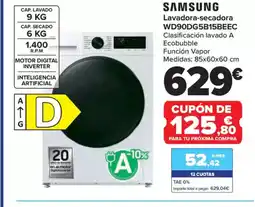 Carrefour SAMSUNG Lavadora-secadora WD90DG5B15BEEC oferta