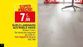 Bricoking Suelo Laminado Ac5 Roble Vasis oferta