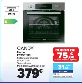 Carrefour CANDY Horno FCTS815XL oferta