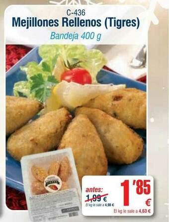 Abordo Mejillones Rellenos Tigres oferta