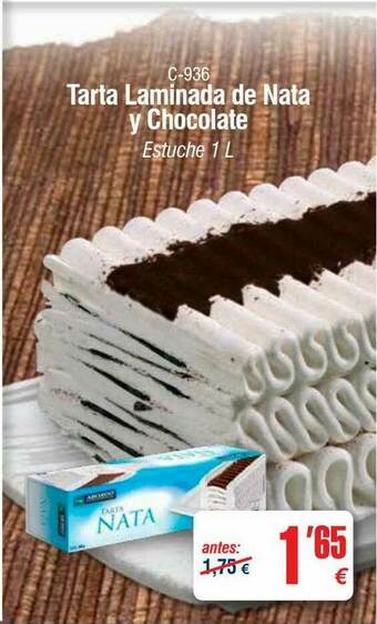 Abordo Tarta Laminada De Nata Y Chocolate oferta