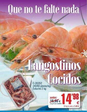 Abordo Langostinos Cocidos oferta