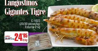 Abordo Langostinos Gigantes Tigre oferta