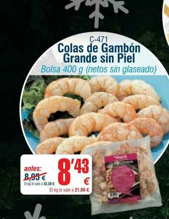 Abordo Colas De Gambón Grande Sin Piel oferta