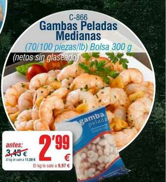 Abordo Gambas Peladas Medianas oferta