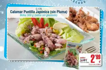 Abordo Calamar Puntilla Japónica Sin Pluma oferta