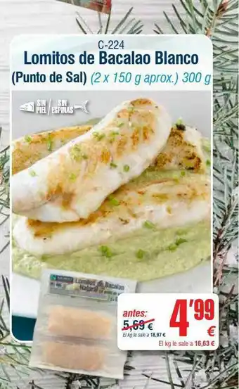 Abordo Lomitos De Bacalao Blanco Punto De Sal oferta