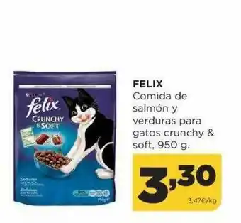 Alimerka Felix Comida De Salmón Y Verduras Para Gatos Crunchy & Soft oferta