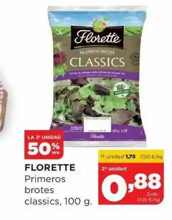 Alimerka La 2a Unidad 50% Dto. Florette Primeros Brotes Classics oferta