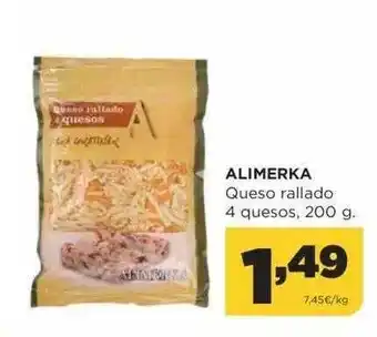 Alimerka Alimerka Queso Rallado 4 Quesos oferta