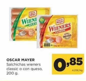 Alimerka Oscar Mayer Salchichas Wieners Classic O Con Queso oferta