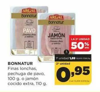 Alimerka Bonnatur Finas Lonchas Pechuga De Pavo O Jamón Cocido Extra oferta