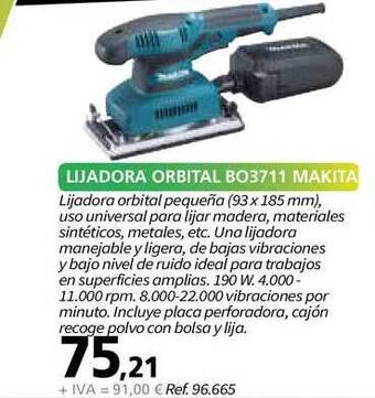 Coferdroza Lijadora Orbital Bo3711 Makita oferta