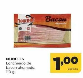 Alimerka Monells Loncheado De Bacon Ahumado oferta
