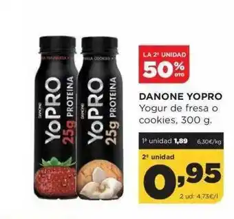 Alimerka La 2a Unidad 50% Dto. Danone Yopro Yogur De Fresa O Cookies oferta