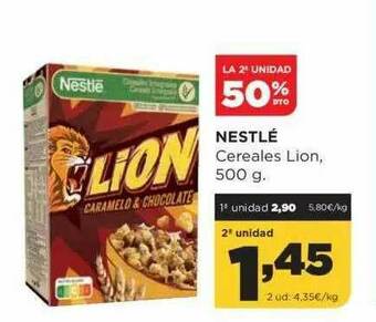 Alimerka La 2a Unidad 50% Dto. Nestlé Cereales Lion oferta