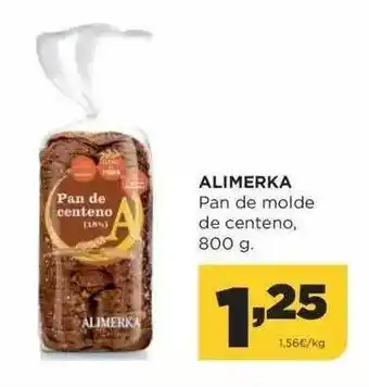 Alimerka Alimerka Pan De Molde De Centeno oferta