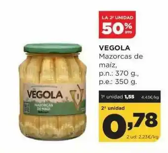 Alimerka La 2a Unidad 50% Dto. Vegola Mazorcas De Maíz oferta