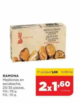 Alimerka Remona Mejillones En Escabeche oferta