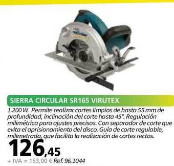Coferdroza Sierra Circular Sr165 Virutex oferta