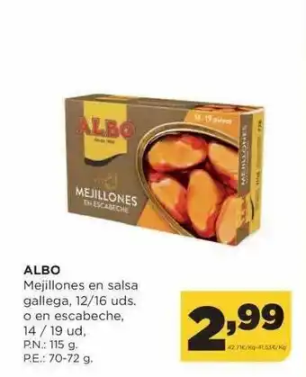 Alimerka Albo Mejillones En Salsa Gallega 12 16 Uds O En Escabeche oferta