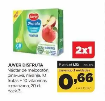 Alimerka Juver Disfruta Néctar De Melocotón Piña-uva Naranja 10 Frujas + 10 Vitaminas O Manzana oferta