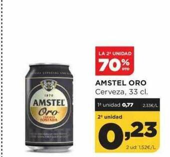 Alimerka La 2a Unidad 70% Dto. Amstel Oro Cerveza oferta