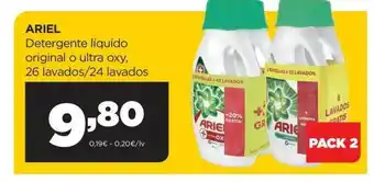Alimerka Ariel Detergente Líquido Original O Ultra Oxy 26 Lavados 24 Lavados oferta