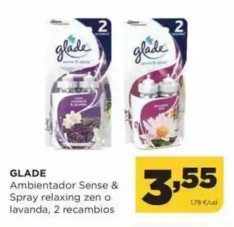 Alimerka Glade Ambientador Sense & Spray Relaxing Zen O Lavanda oferta
