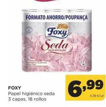 Alimerka Foxy Papel Higiénico Seda 3 Capas oferta