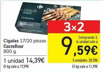 Carrefour Cigalas 17 20 Piezas Carrefour oferta