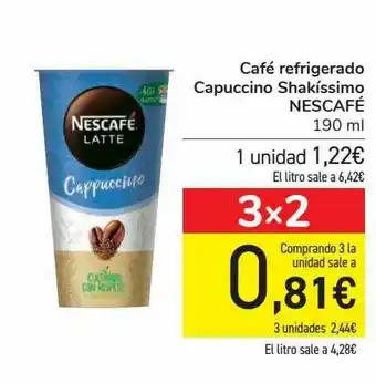 Carrefour Café Refrigerado Capuccino Shakíssimo Nescafé oferta