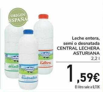 Carrefour Leche Entera Semi O Desnatada Centra Lechera Asturiana oferta