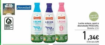 Carrefour Leche Entera Semi O Desnatada Pascual oferta