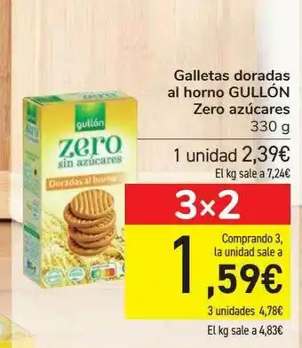 Carrefour Galletas Doradas Al Horno Gullón Zero Azúcares oferta