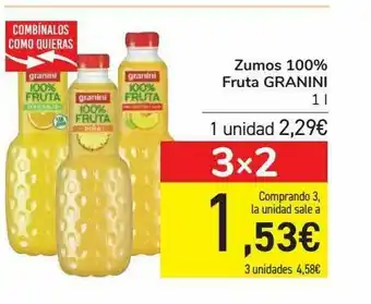 Carrefour Zumos 100% Fruta Granini oferta